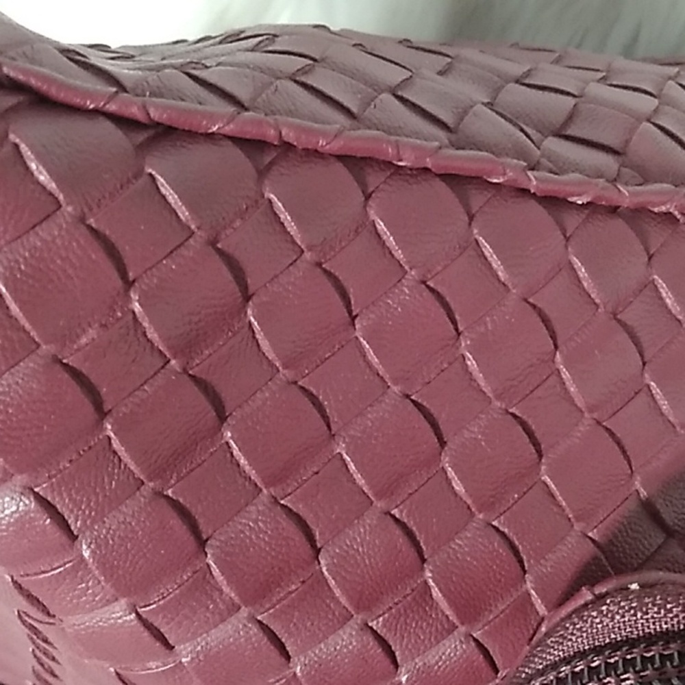 NWT Faux Woven Leather Tote Wristlet-Pouch Crossbody Zip Wal… - Picture 5 of 15